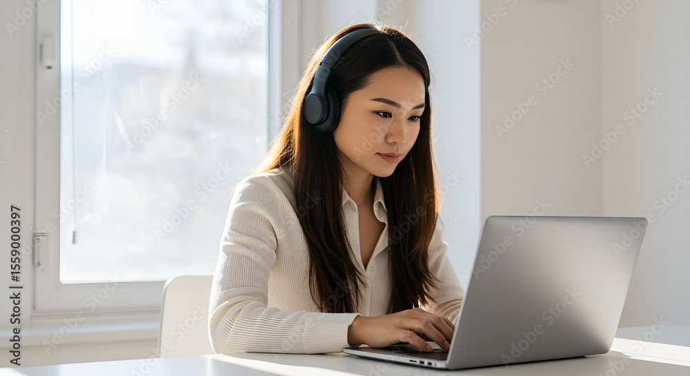 young woman working on laptop young woman working on laptop