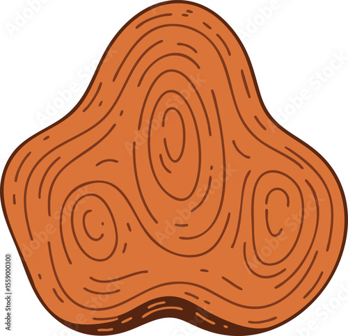Wood texture vector with natural grain pattern and organic shape for design and decoration purposes