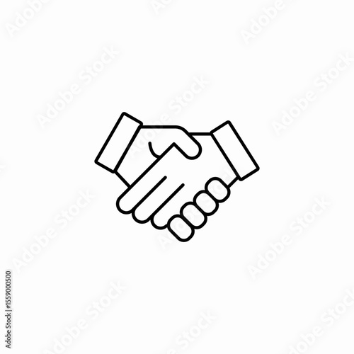 handshake deal agreement icon sign vector