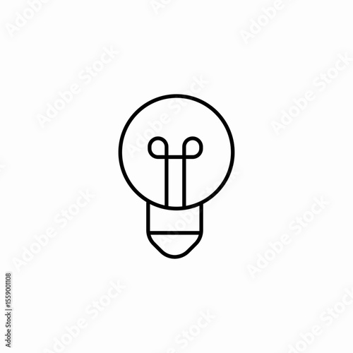 lightbulb off idea icon sign vector