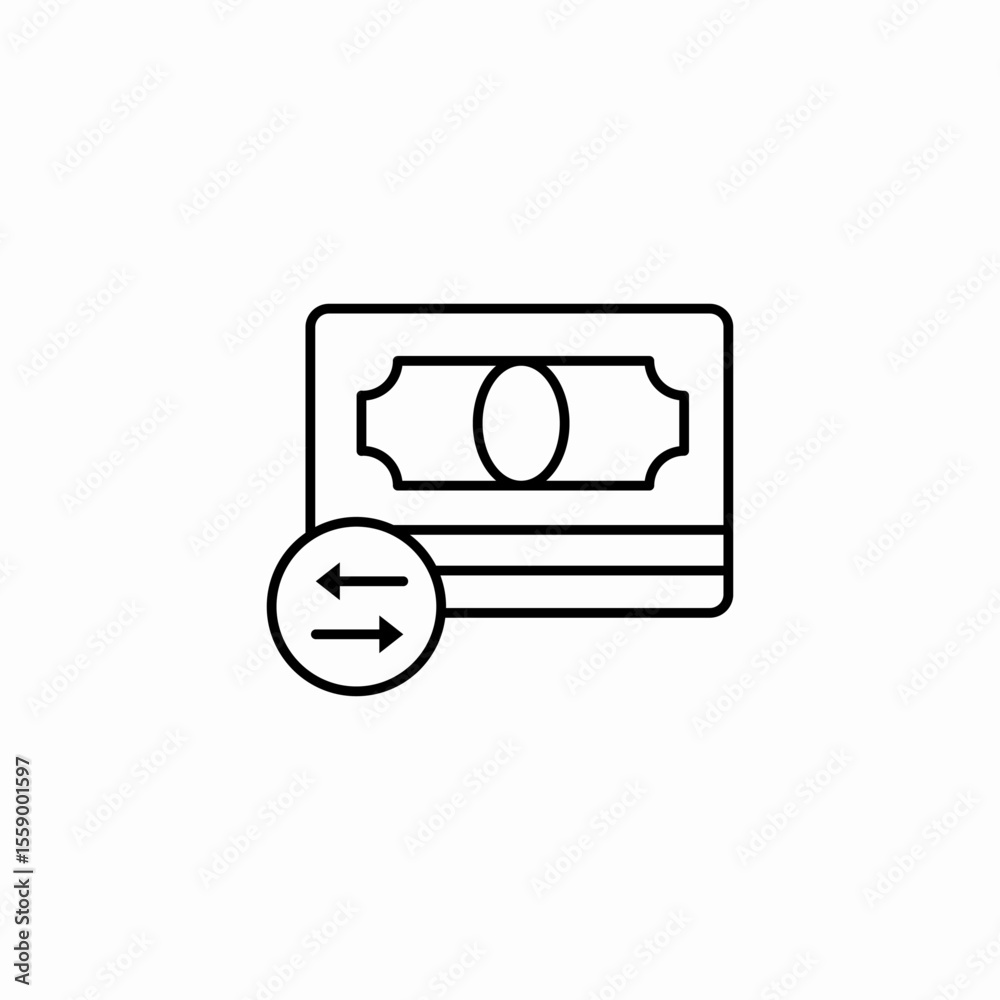 money transfer card icon sign vector money transfer card icon sign vector