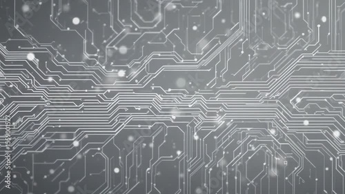 Futuristic Circuit Board Animation: A Digital and Technological Abstract Background