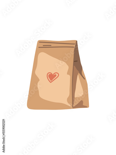 vector illustration box with groceries
