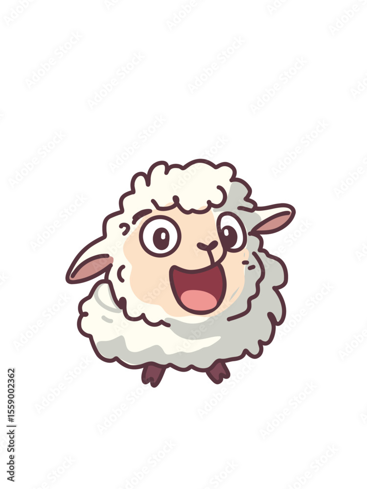 vector illustration sheep cartoon character vector illustration sheep cartoon character
