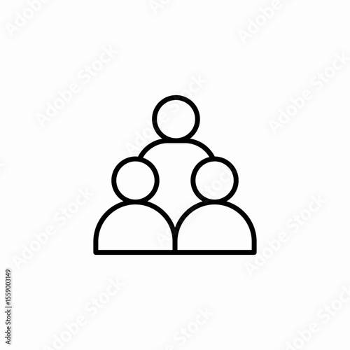 small group people icon sign vector