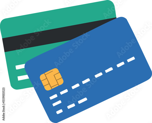 Credit cards payment method digital banking and online transaction vector concept illustration