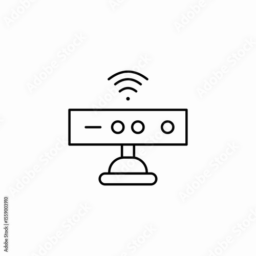 wireless sensor bar icon sign vector
