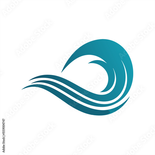 Abstract sea wave crest with motion trails vector on transparent background for web and graphic design