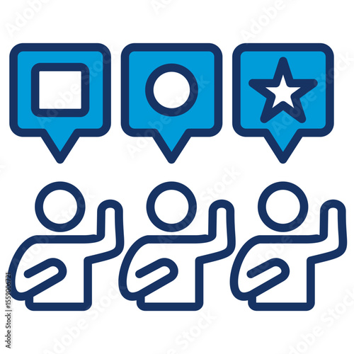 Ethnicity Blue Icon