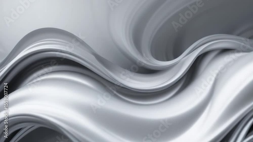 Abstract Flowing Waves in Gray and White Create a Modern and Stylish Background