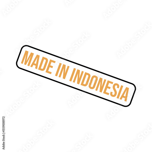 Made in Indonesia Rubber Stamp Vector Template