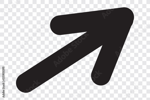 Black arrow a bold singular pointer icon directed right this clean isolated graphic is versatile for scalable designs indicating forward motion or next step