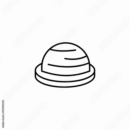 balance trainer dome icon sign vector