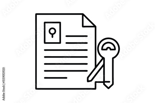 Unlock Your Career: An icon showing a resume and a key symbolizing unlocking potential and opening doors to new job opportunities.