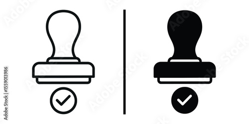 Approved Stamp Icon: A simple yet powerful icon representing approval, validation, or a successful outcome, perfect for various design applications.