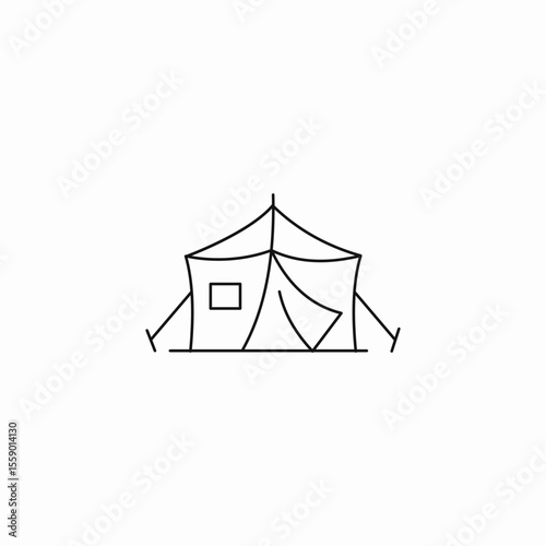 camping tent shelter icon sign vector