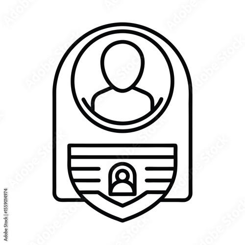 Secure Profile Icon User Privacy and Data Protection Badge