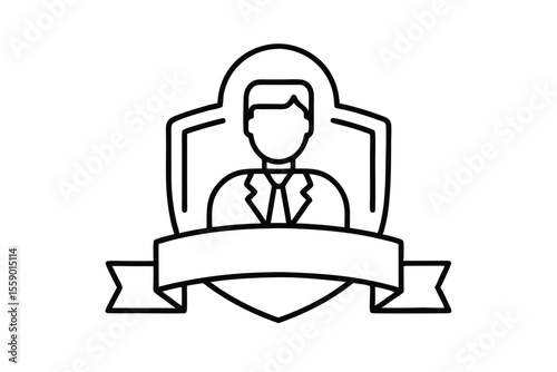 Professional Achievement Award Emblem Design, Icon, and Symbol