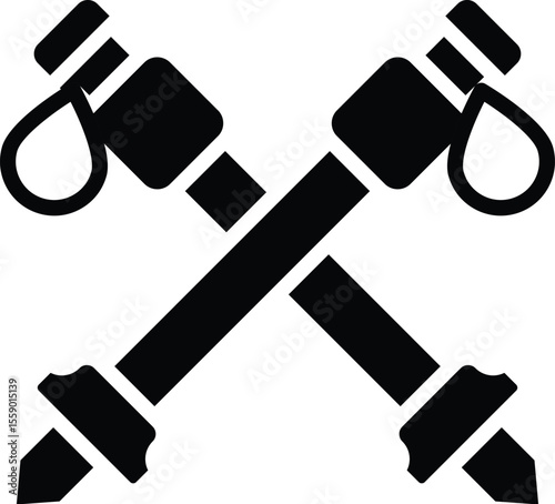 Hiking Poles Icon 