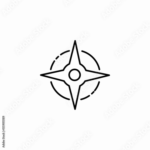 compass directions icon sign vector