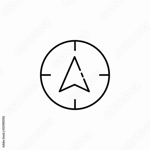 compass navigation pointer icon sign vector