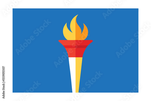 Burning Torch Symbol of Hope, Victory, and Perseverance