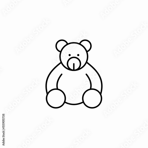 cute teddy bear icon sign vector