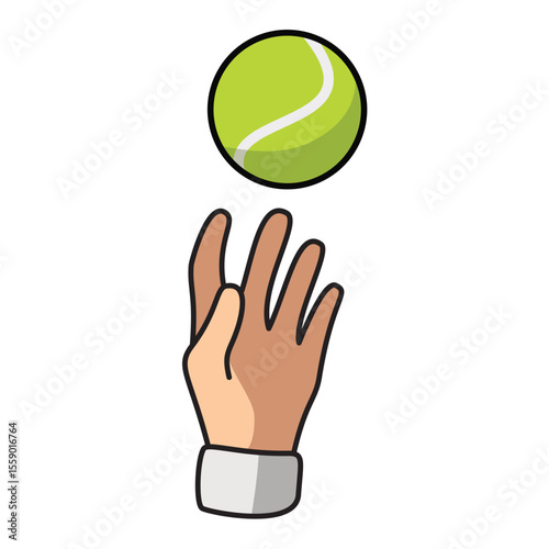 tennis hand reaching ball clipart, wimbledon tennis hand and ball vector