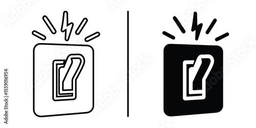 Electricity Switch Illustration: A minimalist illustration depicts an electrical switch, showcasing the concept of on/off or power control.