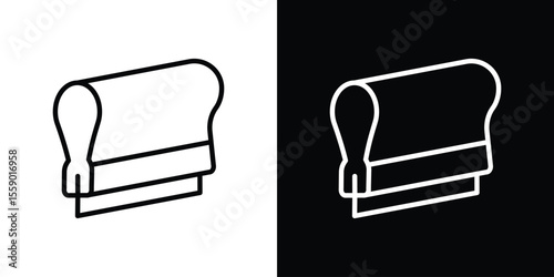 Print screen icon in thin stroke and flat style.