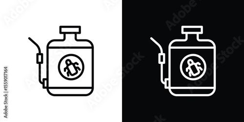 Pesticide icon in thin stroke and flat style.