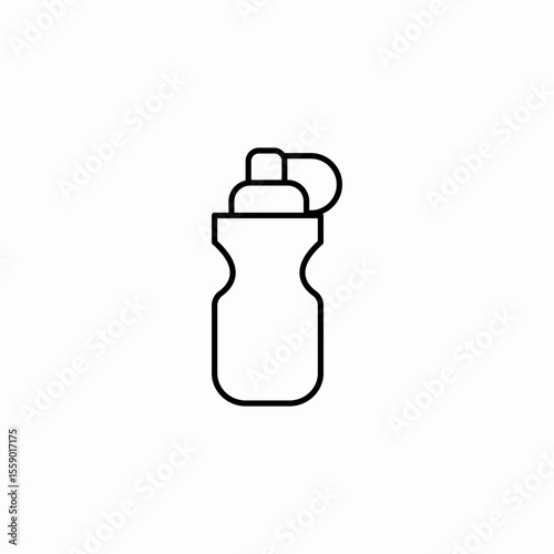 ergonomic water bottle icon sign vector