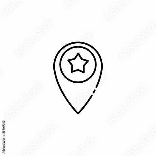 favorite location pin icon sign vector
