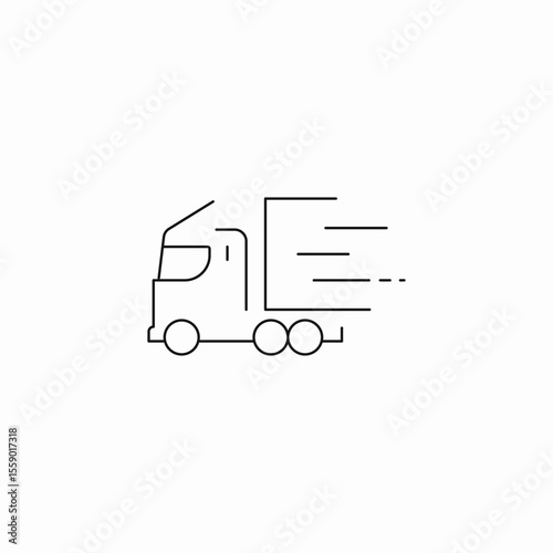 fast delivery truck icon sign vector