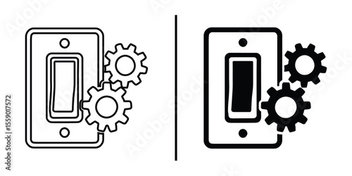 Electrical Innovation: An illustrative image featuring a light switch combined with gears, cleverly symbolizing innovation in the realm of electrical and technological solutions.