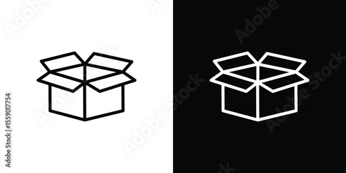 Open box icon vector, Symbol, logo illustrations