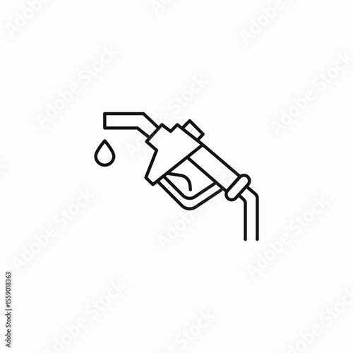 fuel pump nozzle icon sign vector