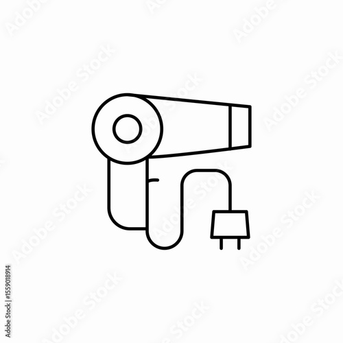 hair dryer appliance icon sign vector