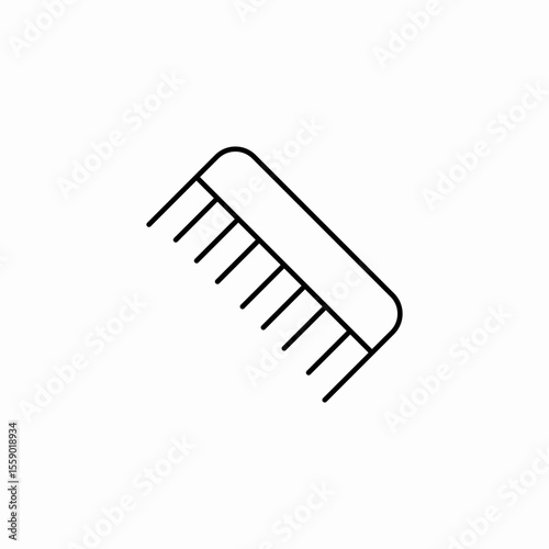 hair styling comb icon sign vector