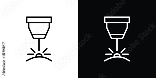Laser machine icon vector, Symbol, logo illustrations