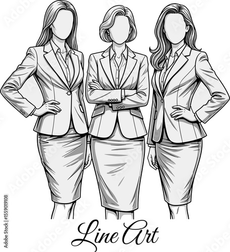 Diverse Businesswomen Team, Professional Female Trio