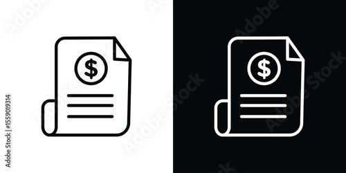 Invoice icon vector, Symbol, logo illustrations