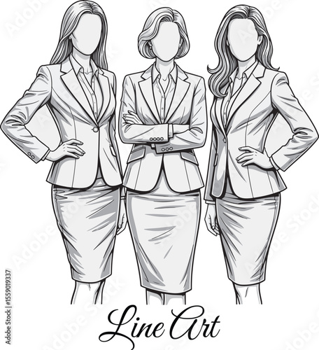 Diverse Businesswomen Team, Professional Female Trio