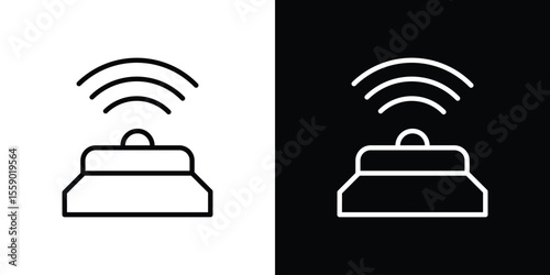 Infrared icon in thin stroke and flat style.