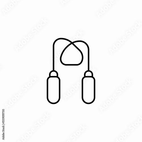 jump rope exercise icon sign vector