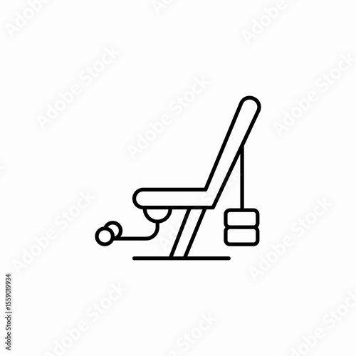 leg press machine icon sign vector