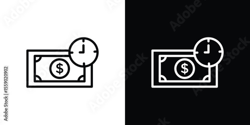 Annuity icon in thin stroke and flat style.