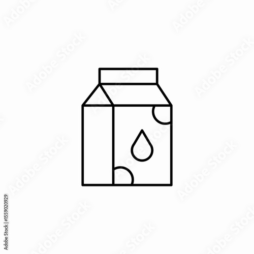 milk carton drink icon sign vector