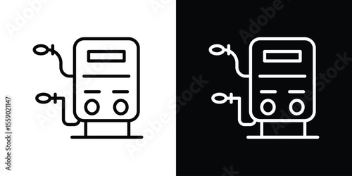 Dialysis icon in thin stroke and flat style.