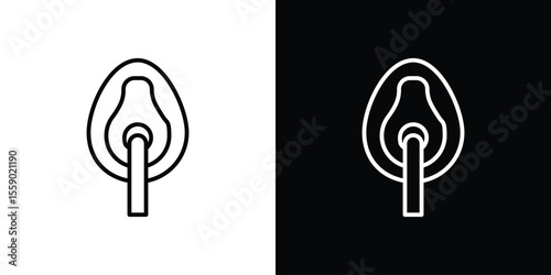 Anesthesia icon in thin stroke and flat style.